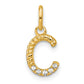 Twisted with .05 ct. Diamond Initial C Charm - WBC