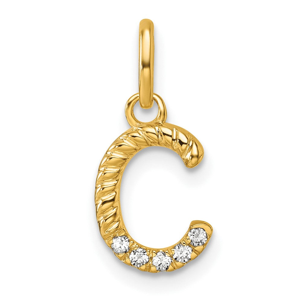 Twisted with .05 ct. Diamond Initial C Charm - WBC