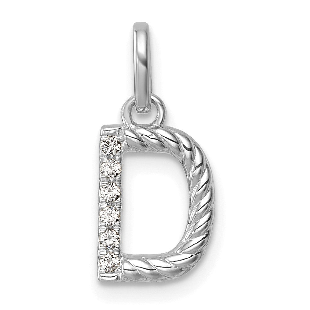 Twisted .05 ct. Diamond Initial D Charm - WBC