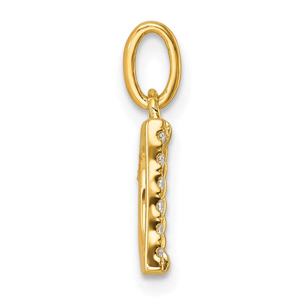 Twisted with .05 ct. Diamond Initial D Charm - WBC