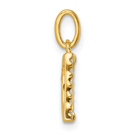 Twisted with .05 ct. Diamond Initial D Charm - WBC