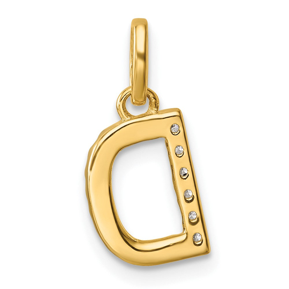 Twisted with .05 ct. Diamond Initial D Charm - WBC