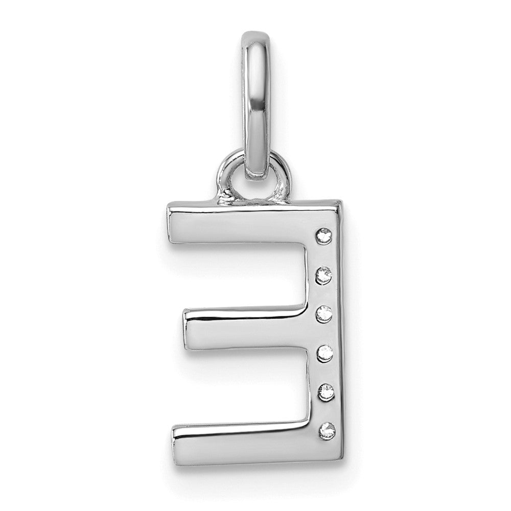 Twisted .05 ct. Diamond Initial E Charm - WBC