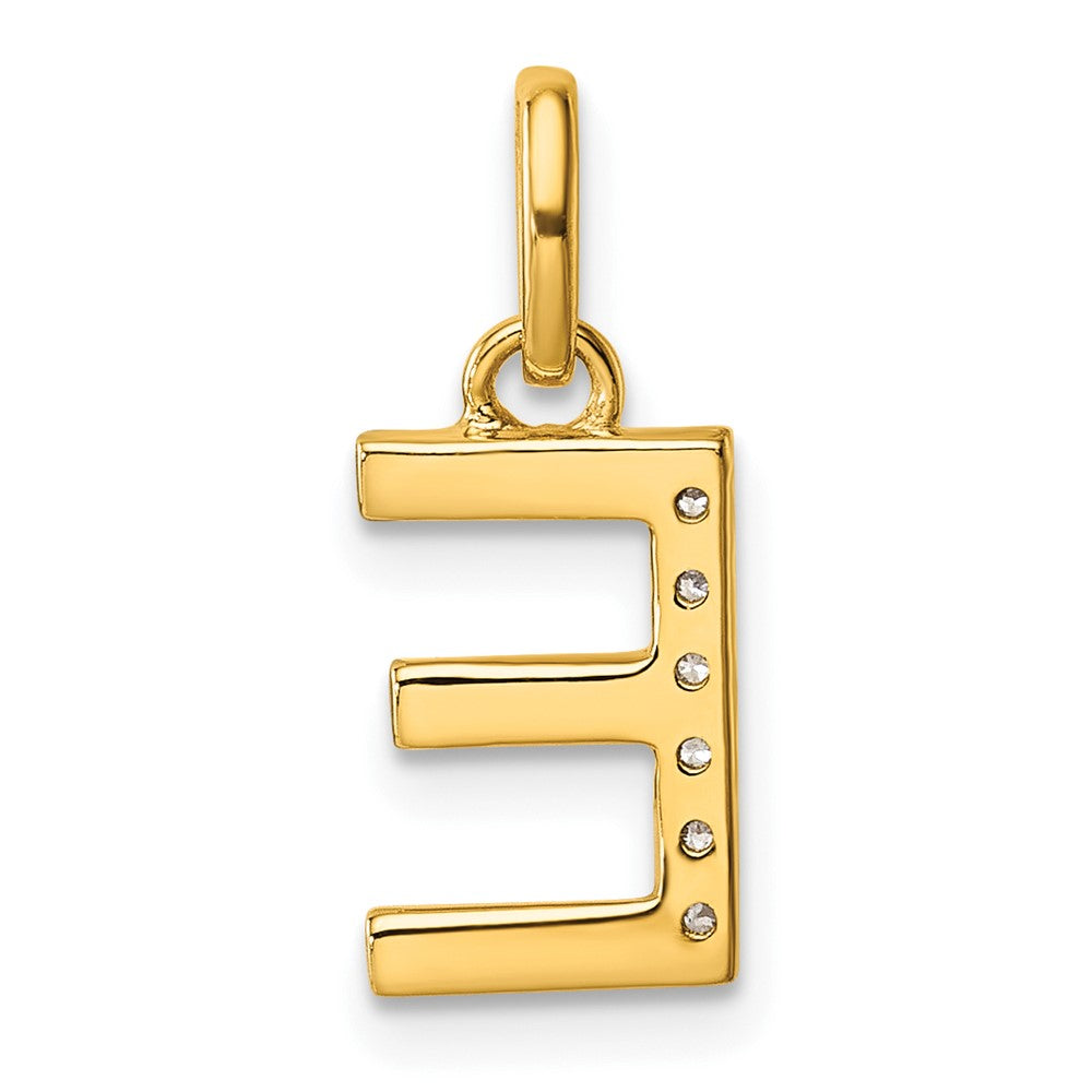 Twisted with .05 ct. Diamond Initial E Charm - WBC
