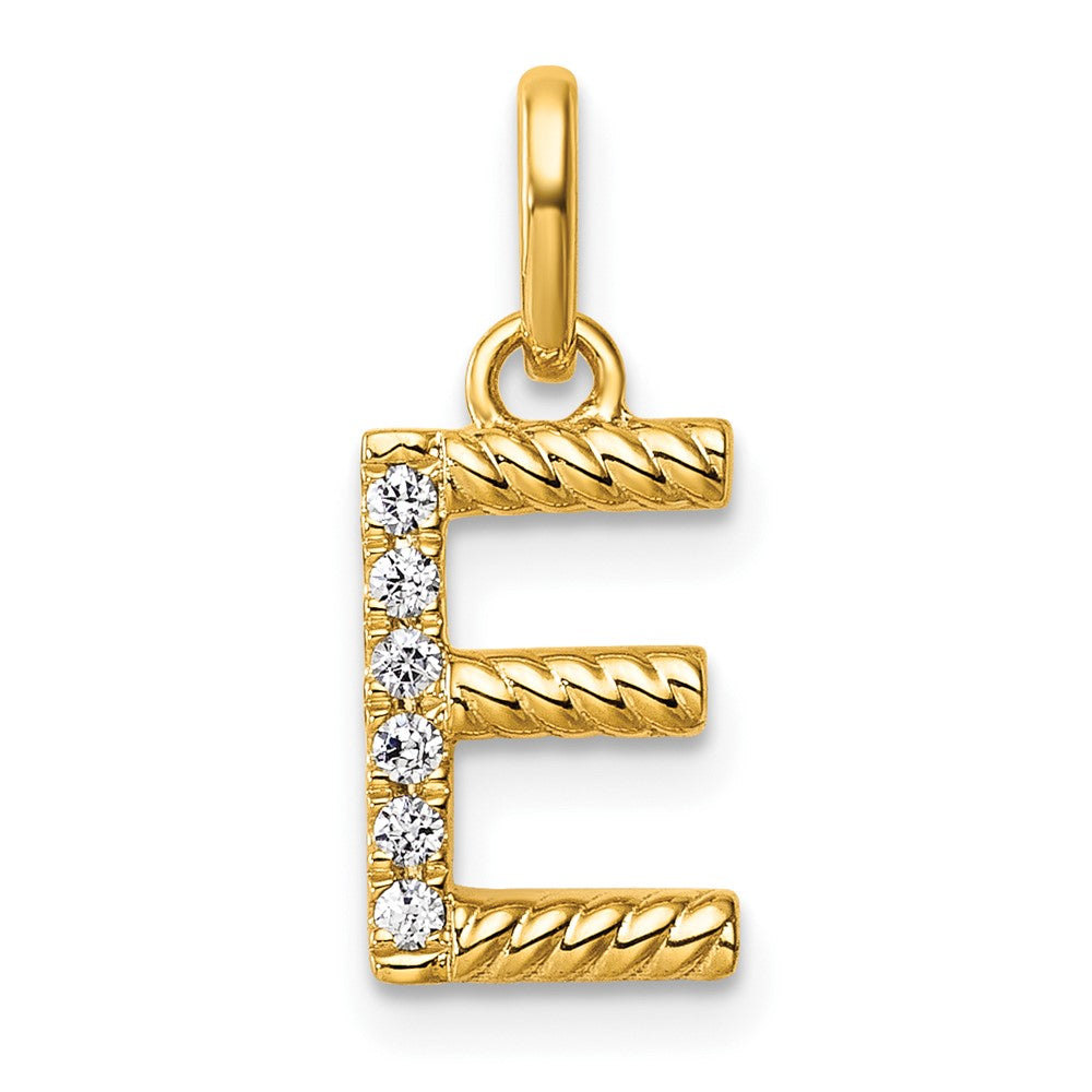 Twisted with .05 ct. Diamond Initial E Charm - WBC