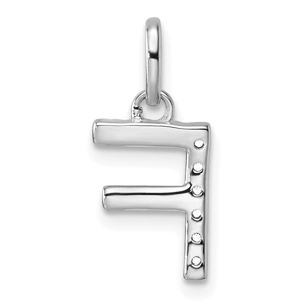 Twisted .05 ct. Diamond Initial F Charm - WBC