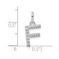 Twisted .05 ct. Diamond Initial F Charm - WBC