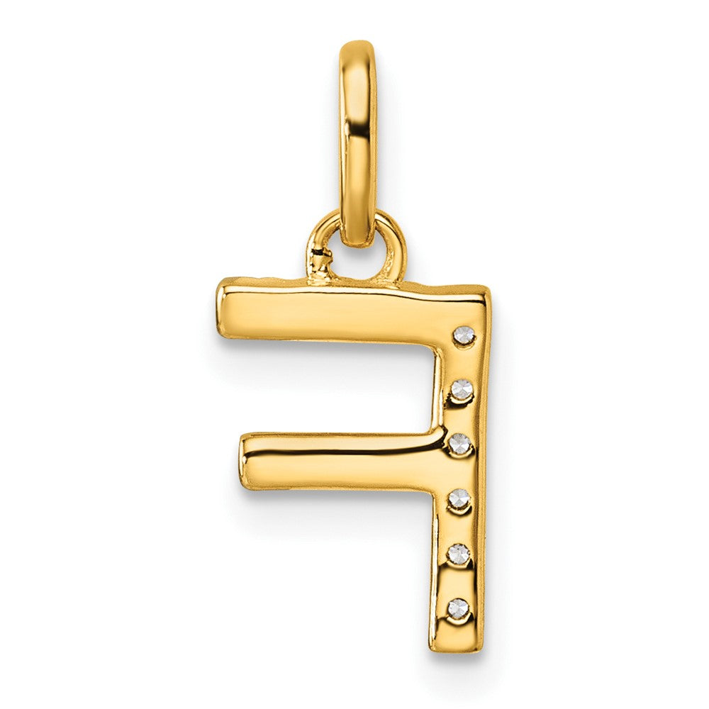 Twisted .05 ct. Diamond Initial F Charm - WBC