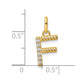 Twisted .05 ct. Diamond Initial F Charm - WBC