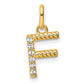 Twisted .05 ct. Diamond Initial F Charm - WBC