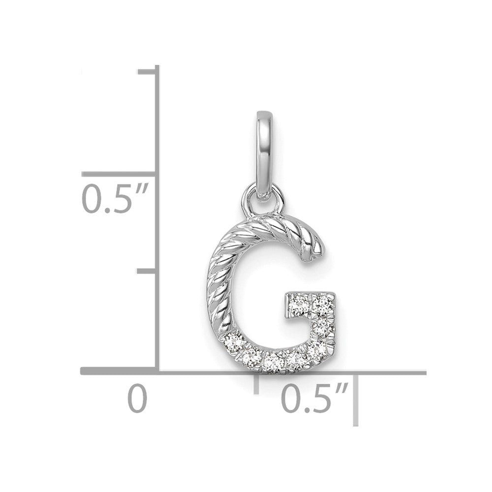 Twisted .07 ct. Diamond Initial G Charm - WBC