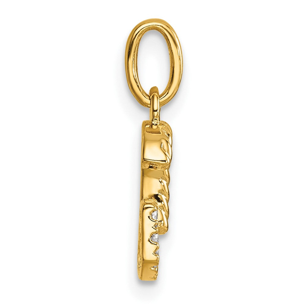 Twisted .07 ct. Diamond Initial G Charm - WBC