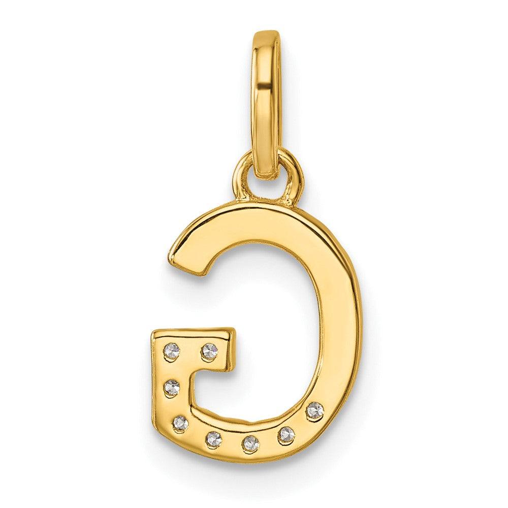 Twisted .07 ct. Diamond Initial G Charm - WBC