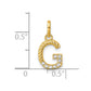 Twisted .07 ct. Diamond Initial G Charm - WBC
