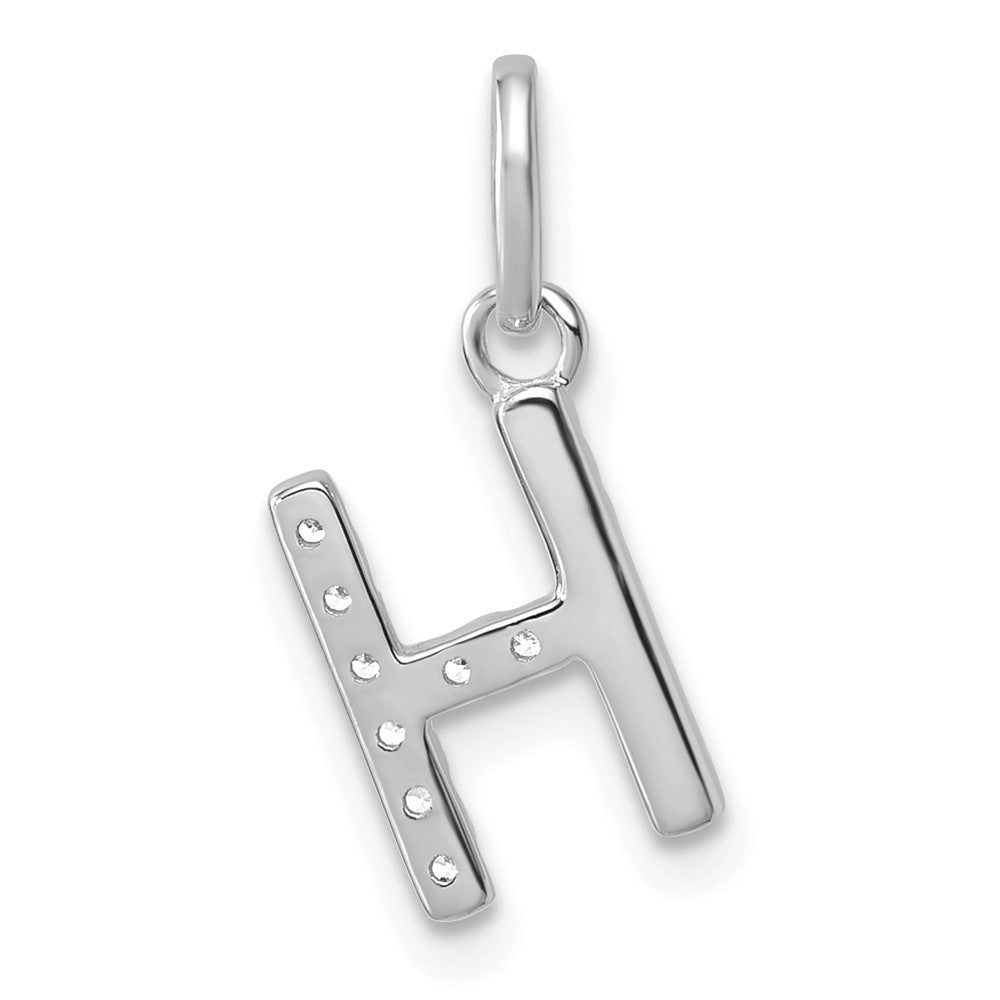 Twisted .07 ct. Diamond Initial H Charm - WBC