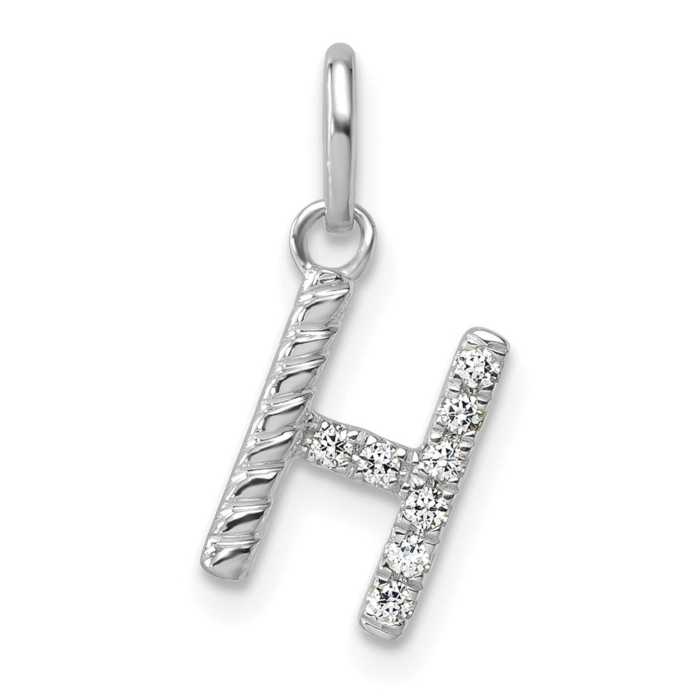 Twisted .07 ct. Diamond Initial H Charm - WBC