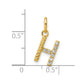 Twisted .07 ct. Diamond Initial H Charm - WBC