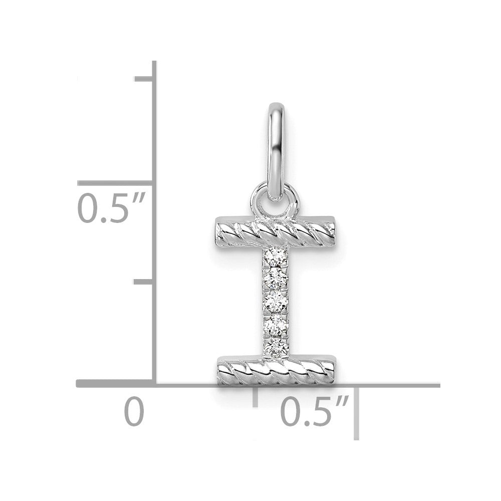 Twisted .05 ct. Diamond Initial I Charm - WBC