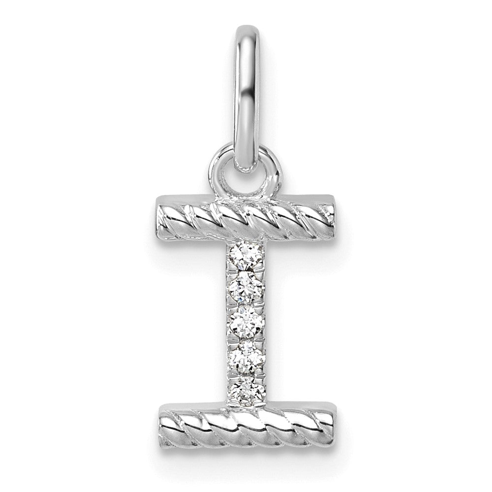 Twisted .05 ct. Diamond Initial I Charm - WBC
