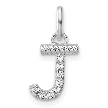 Twisted .07 ct. Diamond Initial J Charm - WBC