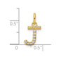Twisted .07 ct. Diamond Initial J Charm - WBC