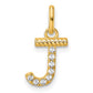 Twisted .07 ct. Diamond Initial J Charm - WBC
