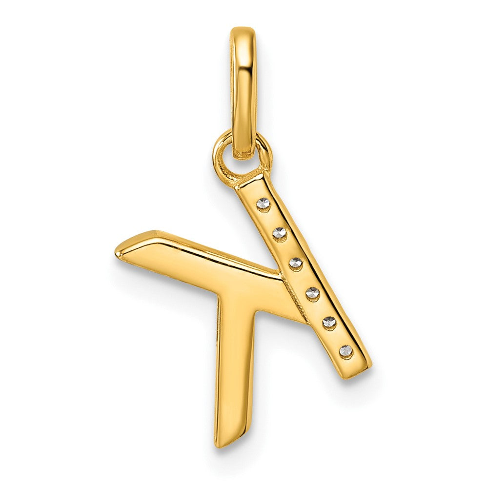 Twisted .05 Ct. Diamond Initial K Charm - WBC