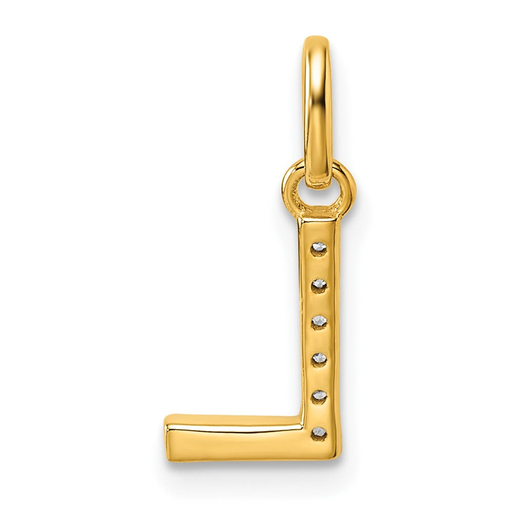 Twisted .05 ct. Diamond Initial L Charm - WBC