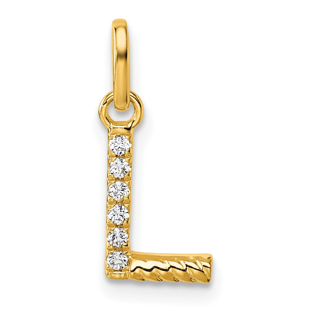 Twisted .05 ct. Diamond Initial L Charm - WBC