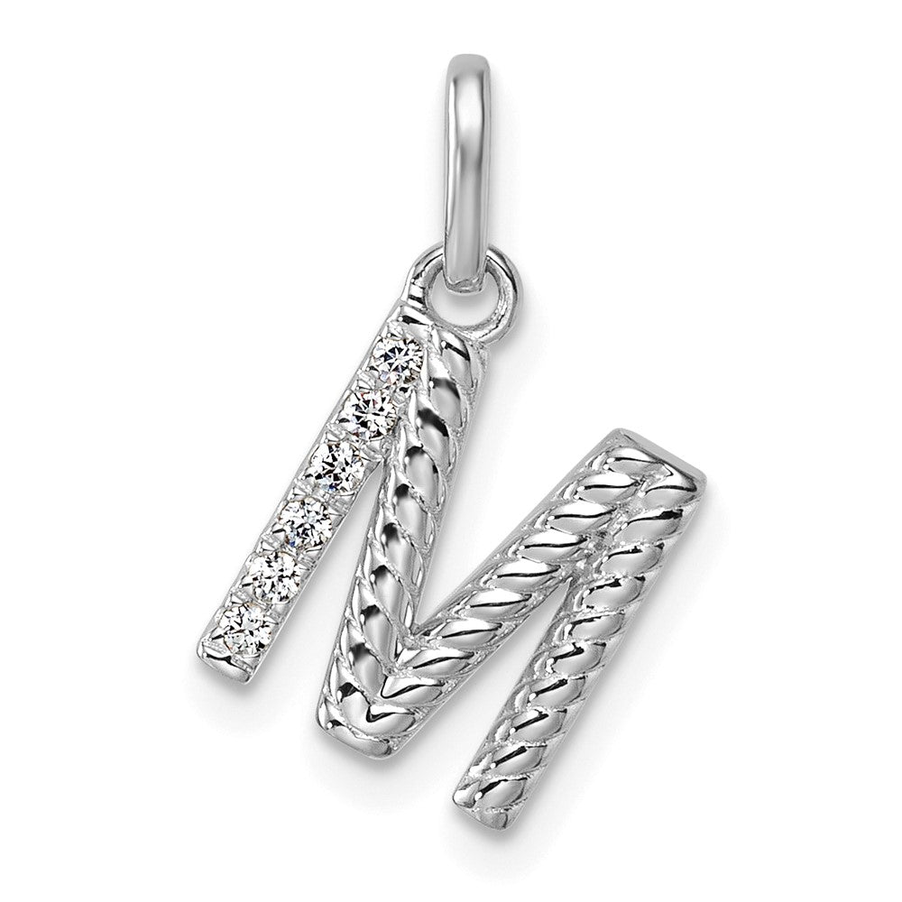 Twisted .05 ct. Diamond Initial M Charm - WBC