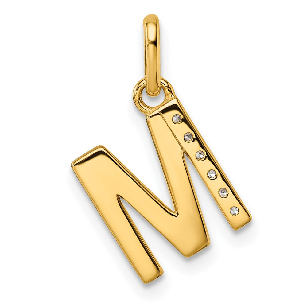 Twisted .05 ct. Diamond Initial M Charm - WBC
