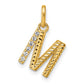 Twisted .05 ct. Diamond Initial M Charm - WBC