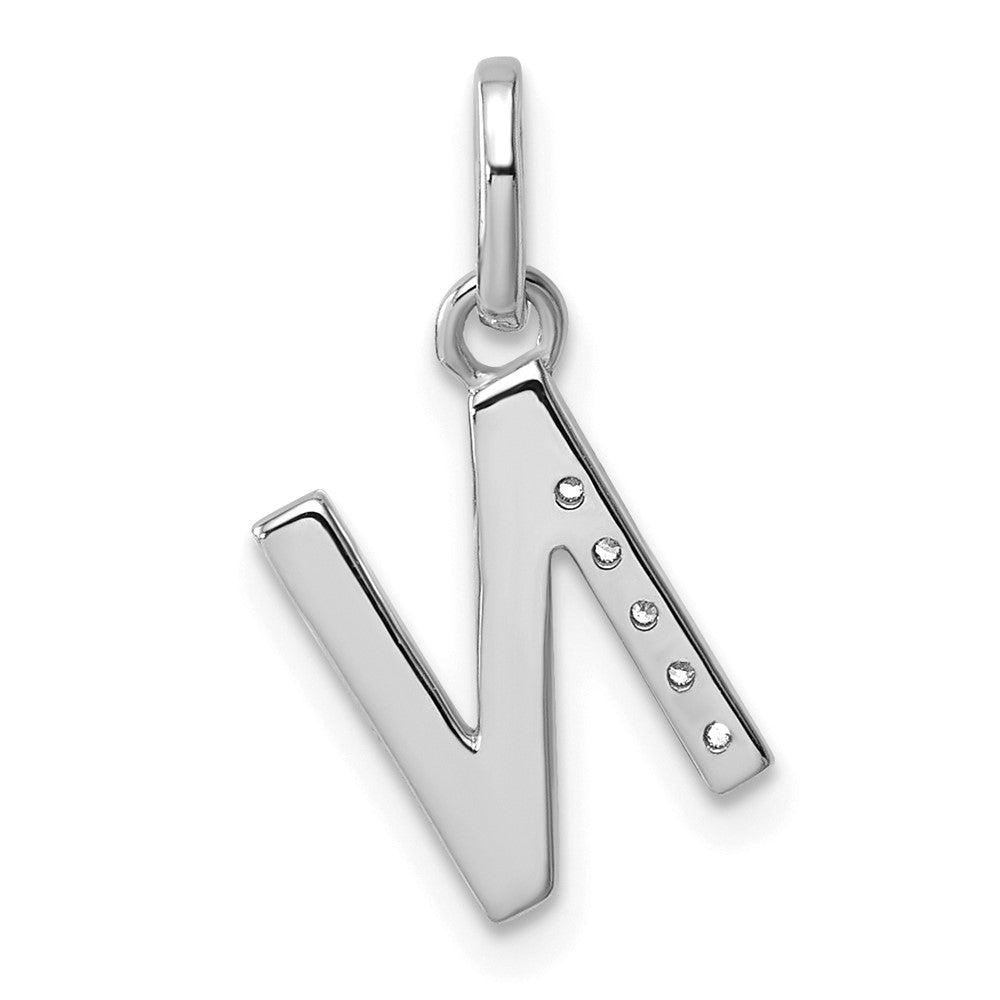Twisted .05 ct. Diamond Initial N Charm - WBC
