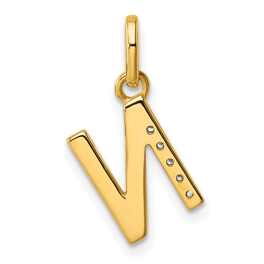 Twisted .05 ct. Diamond Initial N Charm - WBC