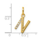 Twisted .05 ct. Diamond Initial N Charm - WBC