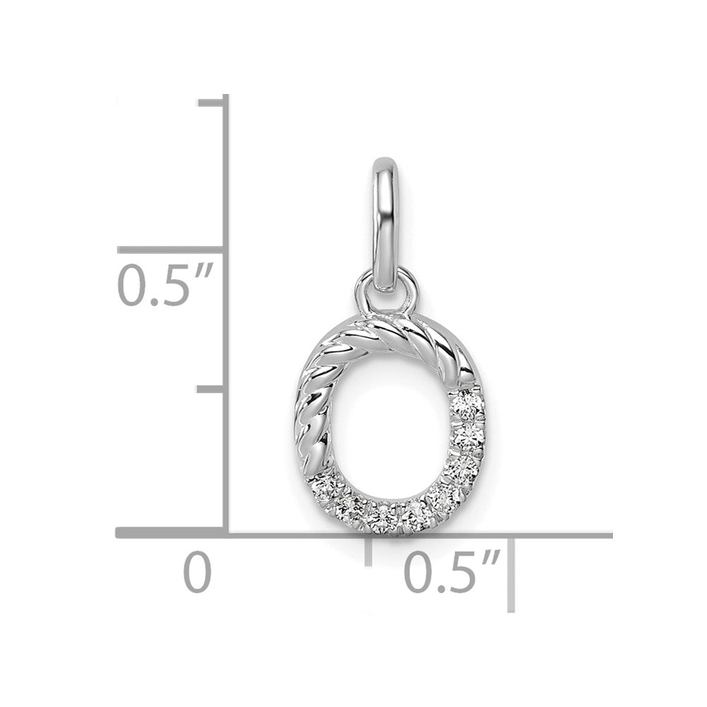 Twisted .07 ct. Diamond Initial O Charm - WBC