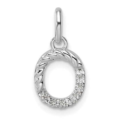 Twisted .07 ct. Diamond Initial O Charm - WBC