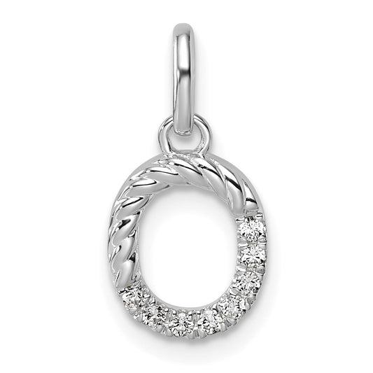 Twisted .07 ct. Diamond Initial O Charm - WBC