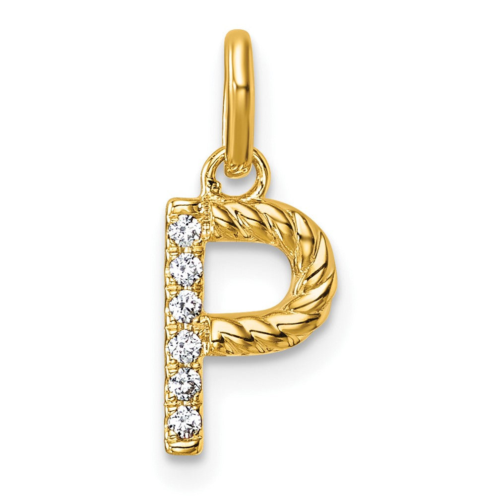 Twisted .05 ct. Diamond Initial P Charm - WBC