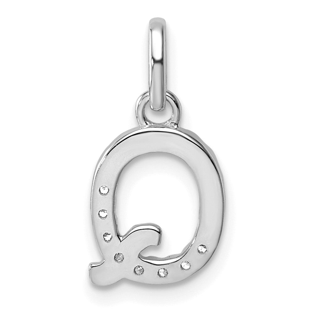 Twisted .07 ct. Diamond Initial Q Charm - WBC