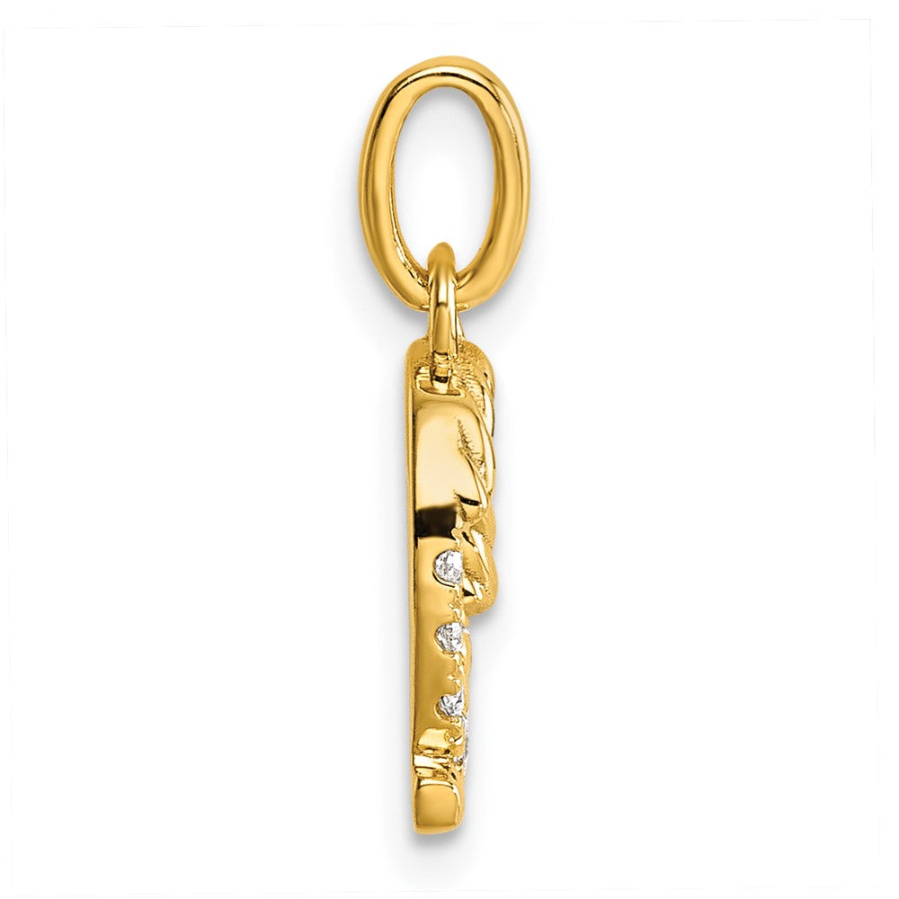 Twisted .07 ct. Diamond Initial Q Charm - WBC