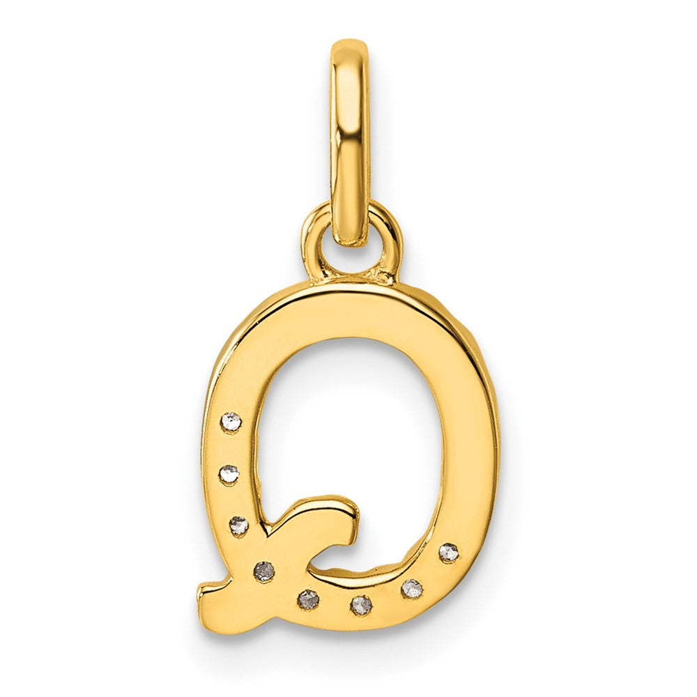 Twisted .07 ct. Diamond Initial Q Charm - WBC
