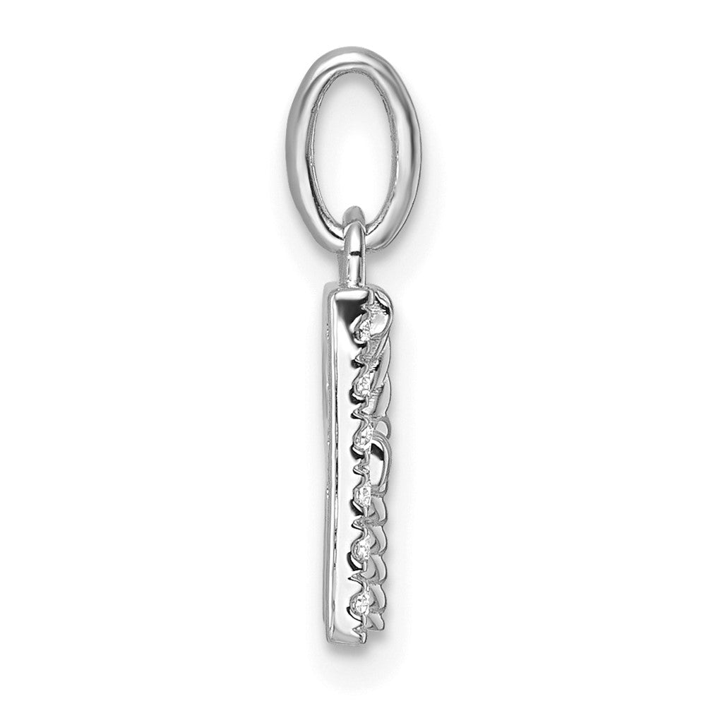 Twisted .05 ct. Diamond Initial R Charm - WBC