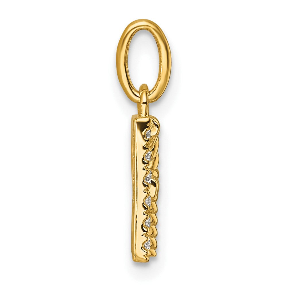 Twisted .05 ct. Diamond Initial R Charm - WBC
