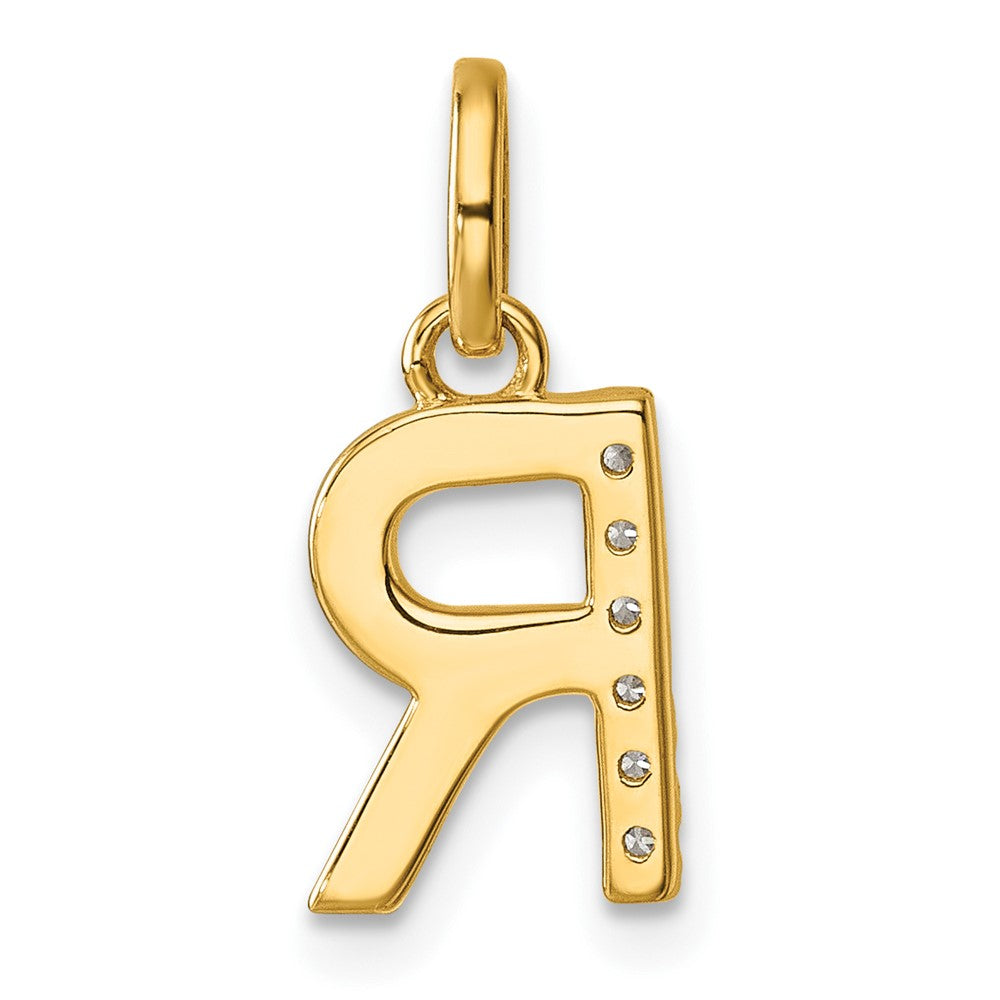 Twisted .05 ct. Diamond Initial R Charm - WBC
