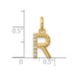 Twisted .05 ct. Diamond Initial R Charm - WBC