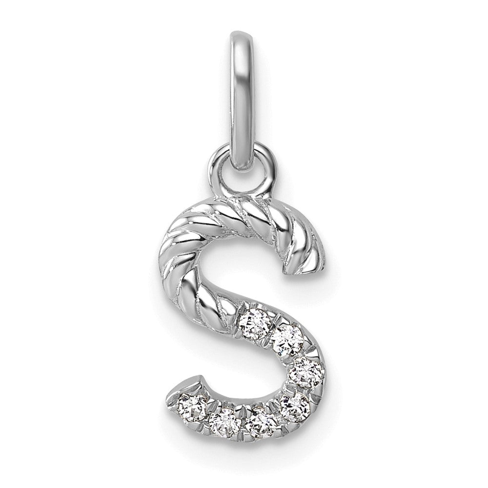 Twisted .07 ct. Diamond Initial S Charm - WBC
