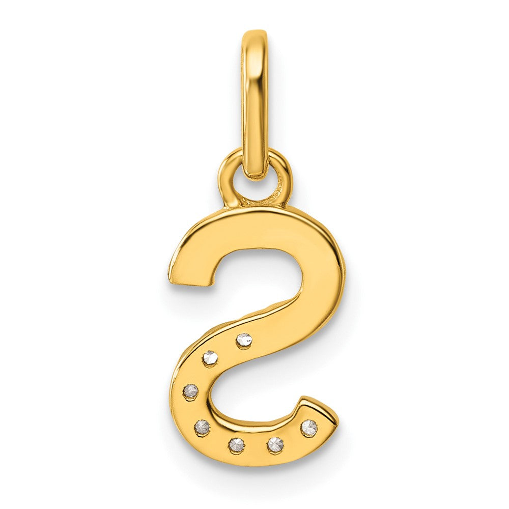 Twisted .07 ct. Diamond Initial S Charm - WBC