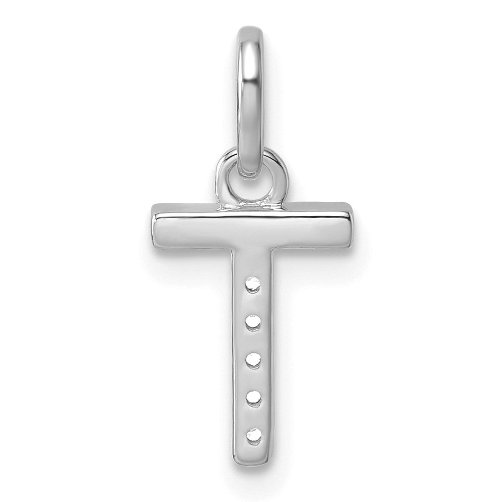 Twisted .05 ct. Diamond Initial T Charm - WBC