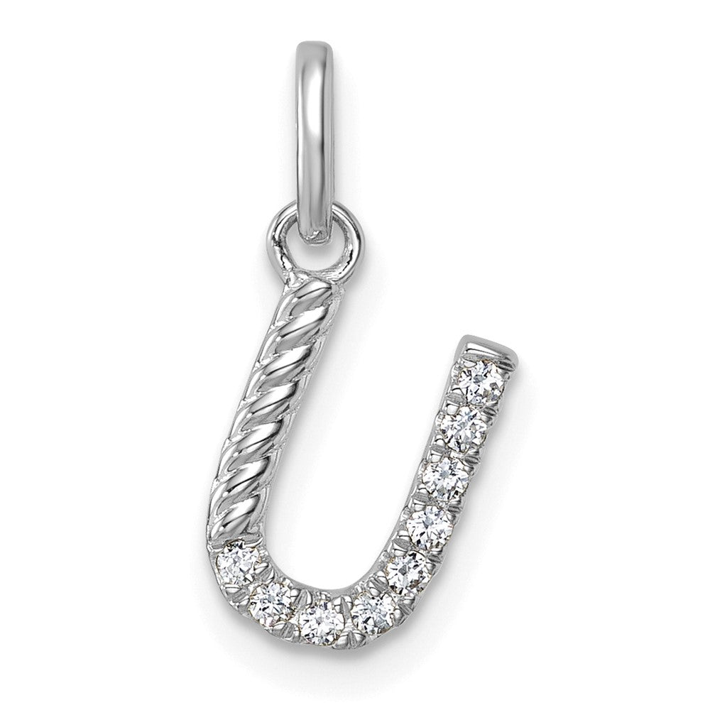 Twisted .10 ct. Diamond Initial U Charm - WBC
